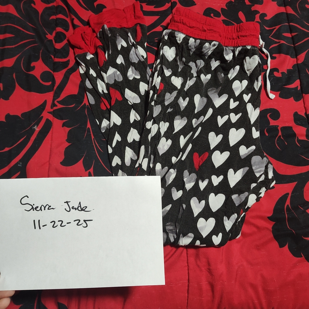 Heart Patterned Pajama Pants Little Sleepies Women's Large